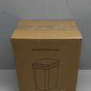 Yatmung Skinny Trash Can Automatic Touchless - 4 Gallons Motion Sensor Bathroom Trash Can - Electric, Slim, Plastic - Narrow Garbage Can with Lid - Thin Smart Trash Bin - 15.5 Liters (White)