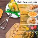 Fayomir Cookie Scoop Set - Small/1 Tbsp, Medium/2 Tbsp, Large/3 Tbsp - Cookie Dough Scoop, Cookie Scoops for Baking Set of 3, Heavy-Duty 18/8 Stainless Steel Melon Baller Scoop Ice Cream Scoop