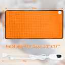 Deepsoon Heating Pad,Electric Heating Pads for Back,Neck,Moist Heating Pad for Abdomen Shoulder Knee Legs,Dry/Moist Heat&Auto Shut Off,Mother's Day Birthday for Men and Women,Orange Black,33x17 Inch