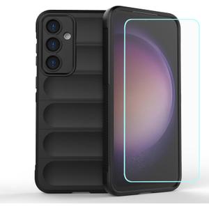 Case for Samsung S24 Plus Galaxy S24 Plus Transparent Flower Phone Case Soft Silicone Thin Shockproof Anti-Scratch Protective Phone Cover for Samsung Galaxy S24 Plus,Black White Checkered