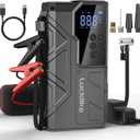 Lucklike Jump Starter with Air Compressor, 4000A Portable Car Battery Jumper Starter Pack for 10L Gas and 8L Diesel, Tire Inflator with Presssure Detection, 12V Jump Box with 3 Modes Flashlight