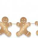 Therwen 4.6 ft Christmas Gingerbread Man Banner Metal Gingerbread Man Garland Vintage Christmas Tree Ornament for Mantle Wall Window Door Xmas Tree Decor Holiday Crafts