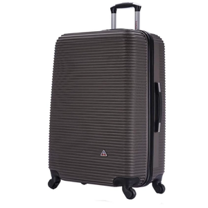 InUSA ROYAL Hardside Spinner Luggage with Ergonomic Handles | Spacious Travel Suitcase with Four Spinner Wheels and Studs | 28 Inch Large Hardside Spinner Luggage | Brown