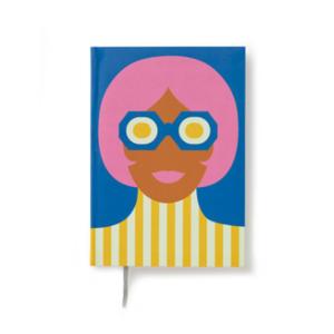 Olimpia Zagnoli Blue Midsized Blank Notebook