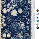 2 x 2026 Planner, Weekly and Monthly Planner for Women, January 2026 - December 2026, Hardcover 2026 Calendar Planner Book with Tabs, Inner Pocket, Spiral Bound, Perfect for Office Home School Supplies - A5 (6.3" x 8.5"), Rustic Bloom