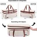 AMOIGEE Expandable Double-Layer Carrying Case for Cricutt Maker 4, Maker 3, Explore 4, Explore 3, Explore Air 2, Silhouete Cameo 3 & 4, Padded Storage Bag for Cutting Mat,Tools,Accessories&Suppliers