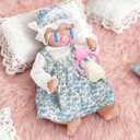 Reborn Baby Dolls -17Inch Newborn Baby Dolls Girl Real Life Baby, Soft Doll Silicone Full Body, Crying, Laughing, Snoring Baby Toys Doll Accessories, Xmas Gift for Girls 3+ (Blue)