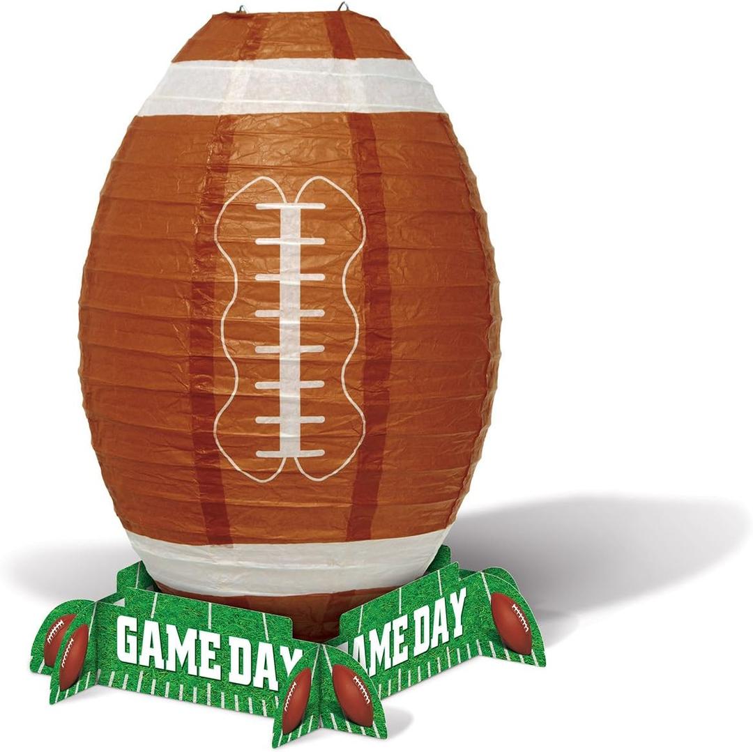 Beistle Game Day Football Lantern Centerpiece