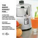 Waring Commercial 6001C Heavy Duty Juice Extractor 3600 RPM, 120V, 5-15 Phase Plug,White
