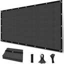Amagenix 90% Sun Shade Cloth with Grommets, 6' x 8' Pergola Replacement Shade Cover Canopy Privacy Screen for Outdoor Patio Garden, Dark Gray