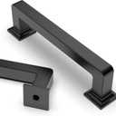 Asidrama 10 Pack 3.75 Inch(96mm) Matte Black Kitchen Cabinet Handles, Cabinet Pulls Kitchen Cabinet Hardware Cupboard Handles Drawer Pulls