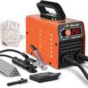 Super Mini Stick Welder Machine,110V 250A ARC Portable MMA Welding Machine for Beginners,Welding Machine with 10pcs Welding Rod Tools,IGBT Inverter Welder,Hot Start Arc Force Anti-stick (Orange)