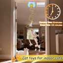AIERSA Interactive Cat Hanging Toys for Indoor Cats,Automatic Cat Hanging Toys for Bored Indoor Adult Cats, Caterpillar and Flying Bird Toy for Door Frame, Self-Play Pet Chase Toy