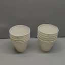 Chandelier Lamp Shades Small Lamp Shade Clip on Fitter Lampshade Linen Lamp Shades, 3" x 6" x 5", Set of 10 (Beige)