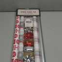 LaRibbons Christmas Wrapping Paper Set, Classic Santa Face & Plaid Design with Gift Bow & Ribbons & Tags, Perfect for Christmas, Holiday, Winter Party, Xmas, 30 Inch X 10 Feet (4Rolls, 100 sq.ft.ttl.)