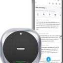 Bluetooth Conference Speakerphone M6 Conference Microphone with AI Noise Reduction AI Transcription Full-Duplex 360 Omnidirectional Voice Pickup USB Speaker for Teams Zoom Home Office, Black