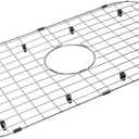 Sink Protector Grid 26-1/16" x 14-1/16", Centered Drain with Corner Radius 3-1/2", 304 Stainless Steel Material 