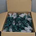 C9 LED Christmas Lights Outdoor, 68 Feet 100 LED Strawberry String Lights With 100 Spring Clamps, Waterproof Commercial Grade Extendable for Outside Roofline Patio Home Xmas Decoration, Warm White