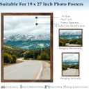 19x27 Picture Frame Deep Brown for Wall Hanging, Wood 19 x 27 Frame Poster Photo Frame for Wall Horizontally or Vertically, Deep Brown, 1 Pack