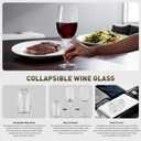 Plastic Wine Glasses Set of 4: 12oz Detachable Drinking Stemless Wine Glass - Reusable Outdoor Portable Shatterproof Wine Tumbler (Transparent)