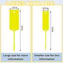 Lewtemi 1000 Pieces Self Lock Arrow ID Key Tags Car Parts Tags Key Ring Repair Labels for Office Automotive Shop Supplies(6'' X 1 2/5'',Yellow)