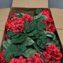 Hananona 24 Pcs Artificial Geranium Flowers for Outdoors Geranium Silk Red Flowers Outdoor UV Resistant Garden Plants Faux Flower for Christmas Home Kitchen Table Centerpieces Decor (24, Red)
