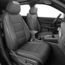 AOMSAZTO Custom Fit Car Seat Covers for Honda CRV: 2023 2024 2025 2026 Faux Leather Full SetCar Seat Cover (5 Seats,Gray)