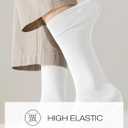 HAVE A TREE Mens Dress Socks White Long Socks For Business Men Casual Socks 3-12Pack (One Size)