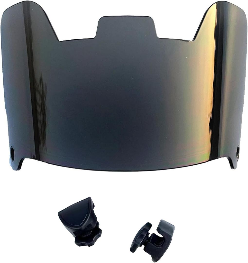 Football Helmet Visor,Eye Protective Helmet Shield Universal Fit Sports Helmet Visor UV Protection Football Helmet Lens with Screws (Smoke)
