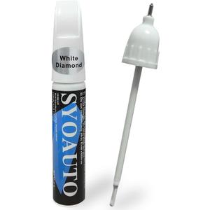 SYOAUTO White Diamond NH603P Touch Up Paint Fit for Honda Auto Touch up Paint Scratch Repair Pen Brush and Tip 2 in 1 White Diamond