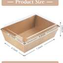 ZORRITA 8 x 6 Inch Paper Charcuterie Boxes with Clear Lids, 20 Pack Large Disposable Take Out Bakery Boxes, To Go Containers for Cake Slice, Cupcakes, Sandwiches, Cookies, Cocoa Bombs, Salads (Brown)