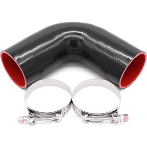 90 Degree Elbow Coupler Silicone Hose 4-Ply 2.75-inch(70mm) for Turbo/Intercooler/Intake Piping,Length 120mm Thickness 5mm with T-Bolt Clamp