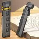 Glocusent Extendable Book Lights for Reading at Night, 5 Enhanced Brightness & 3 Colors with Sleep Aid & Timers, Clip on USB Rechargeable Reading Light for Books in Bed, Ideal Book Lovers Gifts (Gray)