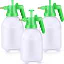 Nuogo 3 Pcs Handheld Pump Sprayer, Manual Garden Sprayer Pressure Sprayer Pump Spray Bottle with Adjustable Brass Nozzle for Lawn Plants Weeds Spraying Watering (0.5 Gallon/ 2 L, Green)