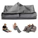 Sleep Pod for Deeper Sleep - Wearable Blanket with Comfy Hoodie, Home Camping Sleeping Bag, Guide Your Mind and Body to Restful Sleep in Your Personal Sanctuary, Portable for Travel & Home Lounging