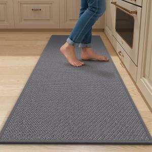 20-Inch Wide Kitchen Mats for Floor, Non-Slip Kitchen Rugs, Grey, 20''×47''