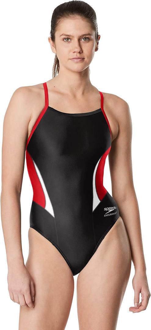 Speedo Women's Swimsuit One Piece Endurance+ Cross Back Solid Adult Team Colors 40