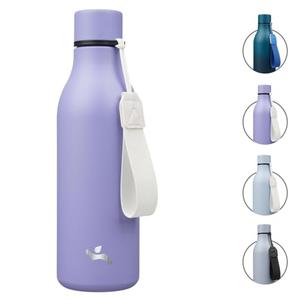 Insulated Water Bottle with Strap,18 oz Double Wall Stainless Steel Vacuum Bottles Metal Water Flask,Wisteria