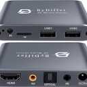 4K HD Digital Media Player, TV MP4 Video Player for USB Drive/Micro SD Card, Digital Signage, Auto Playback, H.265/HEVC, Optical/HDMI/AV Output, Grey