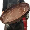 20 inch Plant Saucer Rolling Plant Caddy Rolling Plant Stand with Wheels Plant Tray with Wheels, Heavy Duty Metal, Locking, Sturdy, Rust-Resistant Finish, Easy to Move,Copper 550 lb Capacity