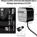 21W Power Adapter for Echo (1st & 2nd Generation), Echo Show (1st Gen), Echo Plus (1st Gen), Fire TV (2nd Gen), Echo Look, Echo Link, 5Ft AC Adapter Power Cord