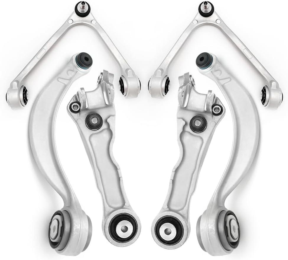 6Pcs Control Arm for 2010-2015 Jaguar XF XFR,2003-2008 S-Type Front Upper Lower L/R RWD