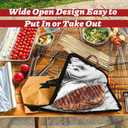 2 x VEEVIIY Upgrade BBQ Blanket for Resting Meat 21 Inch Large Bag, Reusable Insulated Resting, Foldable Insulated Brisket Resting Blanket, Wide Mouth Design Barbecue Blanket Fit Large Meat