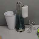 Glass Table Lamps for Living Room, Modern Bedside Lamps with USB A+C Ports, 3-Way Dimmable Touch Control Nightstand Lamp with White Linen Shade, 27.5" Large Lamps for Bedrooms Decor, Teal, Pack of 1 