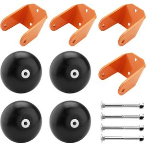 HQPASFY 422478 Deck Anti-Scalp Wheel Bracket & 481632 Roller Kit, Compatible with Scag Mowers SMST/SMWC/STT52/STT61A/SFZ52/SFZP52/SWZT61/SZL48/SCR42/SCZ61RD/STC40/STC48V & More (4 Sets)