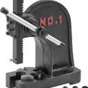 VEVOR Arbor Press, 1 Ton Manual Arbor Press, 5.9" Maximum Height, Cast Iron Heavy-duty Manual Desktop Arbor Press, Precision Hand Press for Stamping, Bending, Stretching, Forming