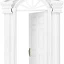 Ruining 1:12 Scale Wooden Dollhouse Door, Miniature Dollhouse Furniture, White, for Dollhouse Decoration