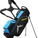 14-Way Golf Stand Bag, Golf Bag with Stand - Lightweight Durable Club Bag for Men & Women (Black Blue)