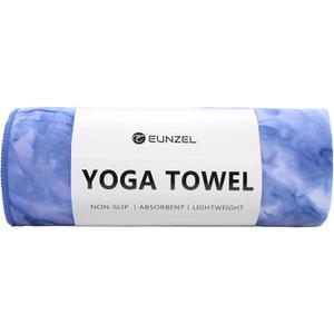 Eunzel Hot Yoga Towel Non-Slip Yoga Mat Towel Ultra-Absorbent Microfiber Towel for Hot Yoga, PilatesBikram and Workout 26.5"x 72" (Indigo)