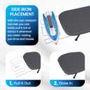 Metal Mesh Panel Tabletop Ironing Board | Foldable Iron Board | Heavy Duty Small Iron Board with Heat Resistant Cover and 100% Cotton 8mm Thicken Pad (Grey)